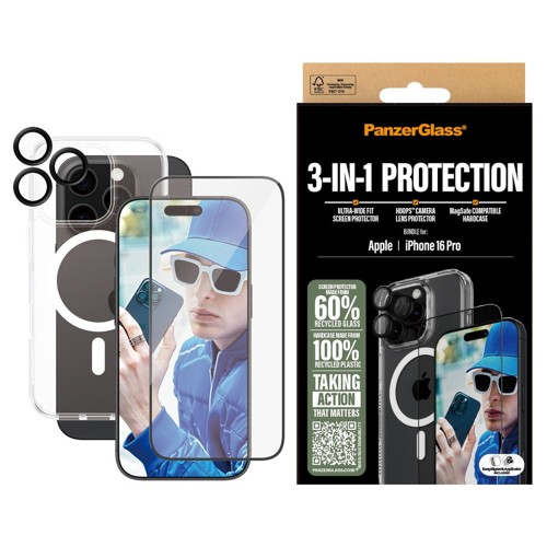 PanzerGlass – iPhone 16 Pro 3-i-1 skyddspaket