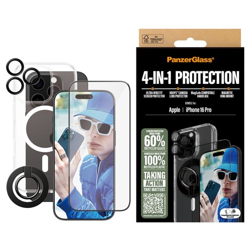 PanzerGlass – iPhone 16 Pro 4-i-1 skyddspaket