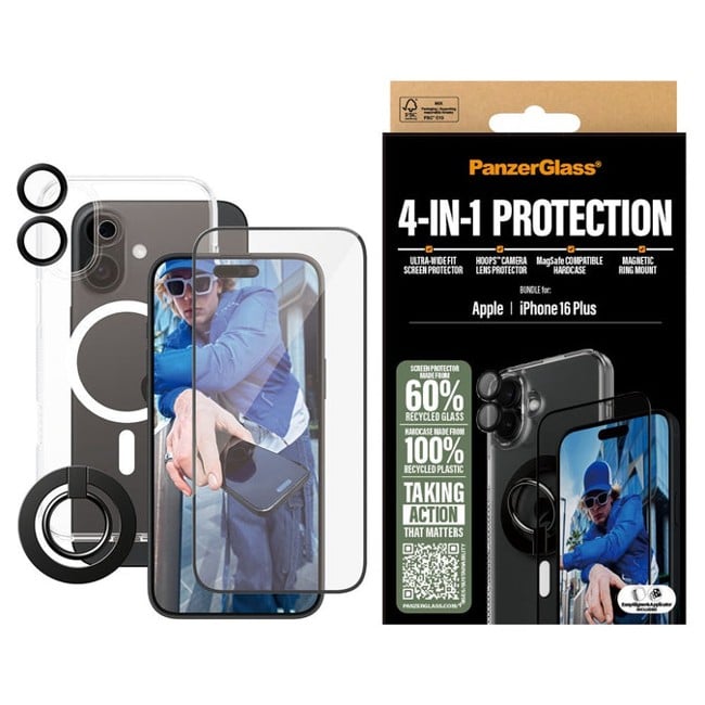 PanzerGlass - iPhone 16 Plus 6.7'' 4-in-1 Protection Bundle