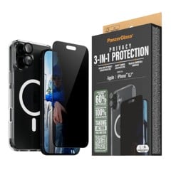 PanzerGlass - iPhone 16 Plus 6.7'' 3-in-1 Privacy Protect Bundle