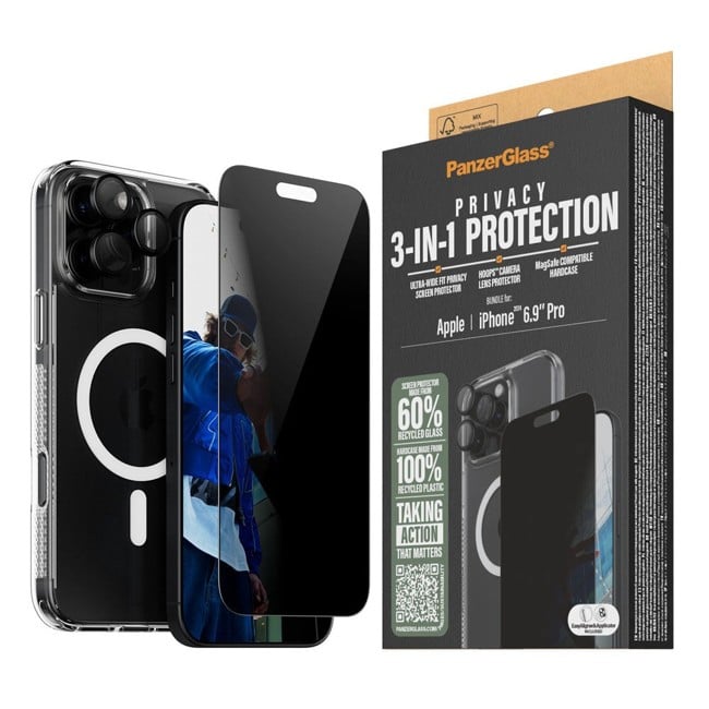 PanzerGlass - iPhone 16 Pro Max 6.9'' 3-in-1 Privacy P Bundle