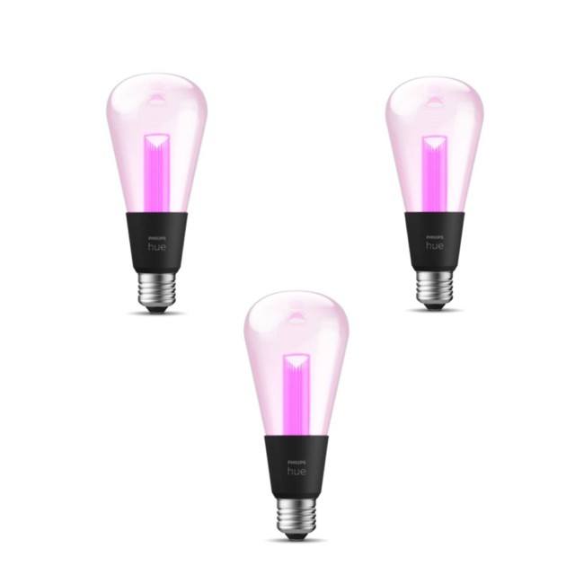 Philips Hue - 3x Lightguide ST72 Edison E27 - Paket