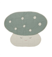 OYOY Mini - Mushroom Quilted Blanket - Offwhite / Pale Blue (M107675)