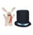 OYOY Mini - Magic Hat & Rabbit - Black / White (M107692) thumbnail-1