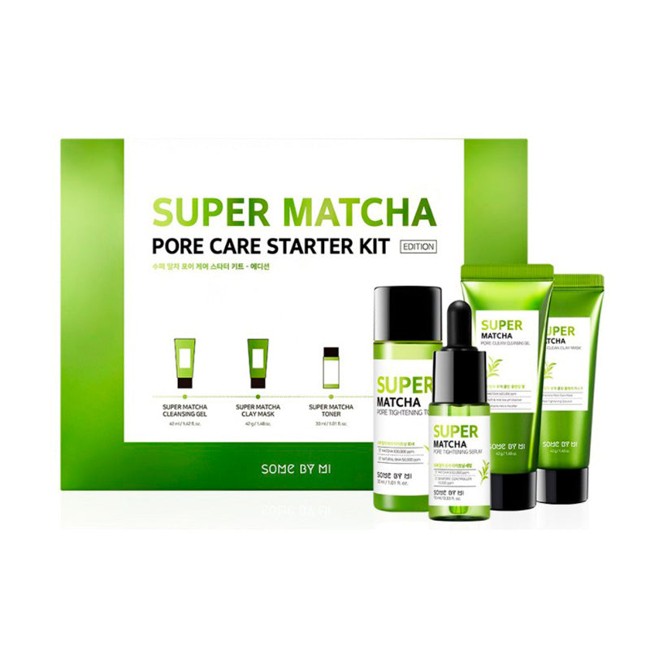 Some By Mi - Super Matcha Pore Care Starter Kit Travel-sized Lahjapakkaukset