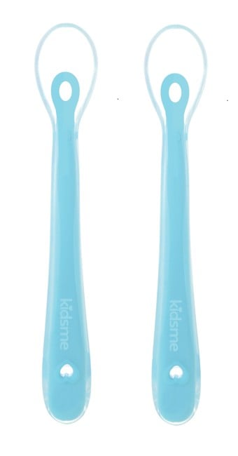 Kidsme - Silicone spoon -  Aquamarine 2-pack