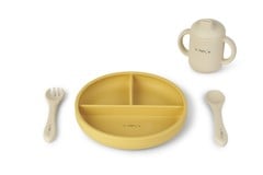 SARO Baby - Food and Fun Silicone Feeding Set - Mustard (SAO17602)