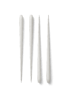 STOFF Nagel - Large taper candles by Ester & Erik, 4 pcs - White