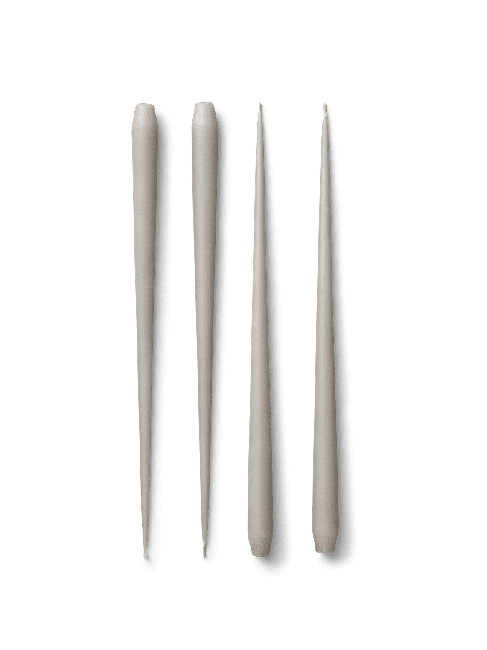 STOFF Nagel - Large taper candles by Ester & Erik, 4 pcs - Sand