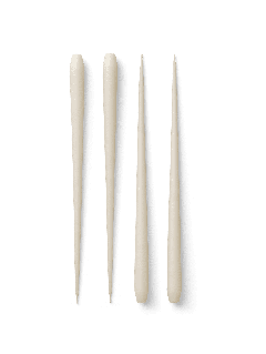 STOFF Nagel - Large taper candles by Ester & Erik, 4 pcs - Off-white