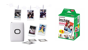 Fuji - Instax mini link 2 w. LED light chain and 2x10 pack Film Bundle - clay white thumbnail-1