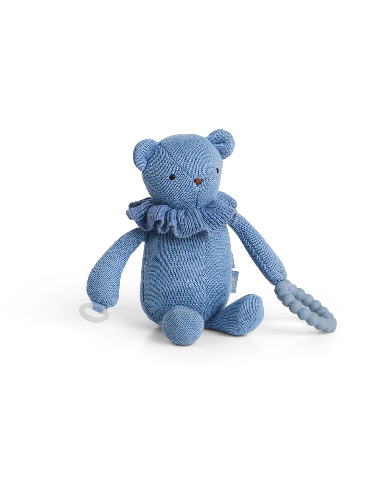 Smallstuff - Little activity bear, for dummy and teether, blue - (40006-36)