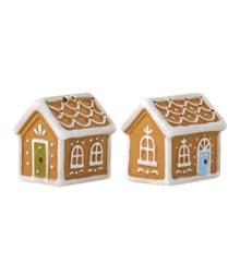 Bloomingville - Ginnie Salt & Pepper Shaker Set - Brown - Ceramic