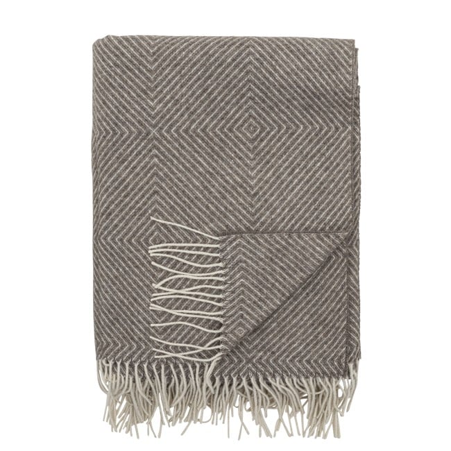 Bloomingville - Hoshi Decke - Braun - Merino Wolle