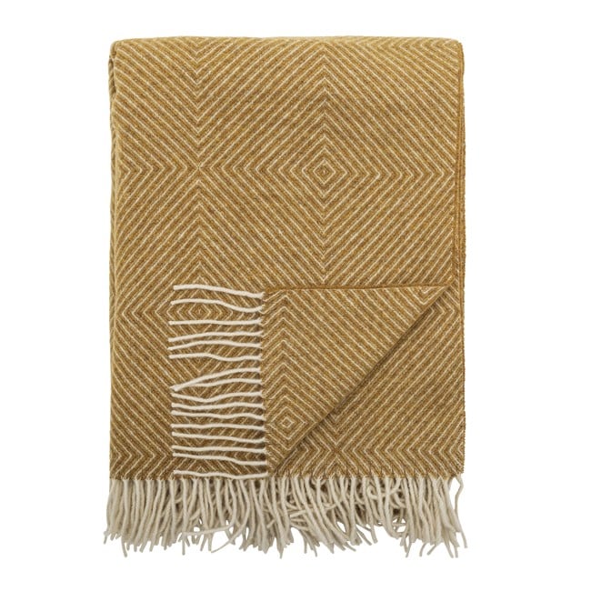 Bloomingville - Hoshi Throw - Yellow - Merino Wool