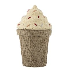 Bloomingville MINI - Cillie Basket w/Lid - Nature - Water Hyacinth