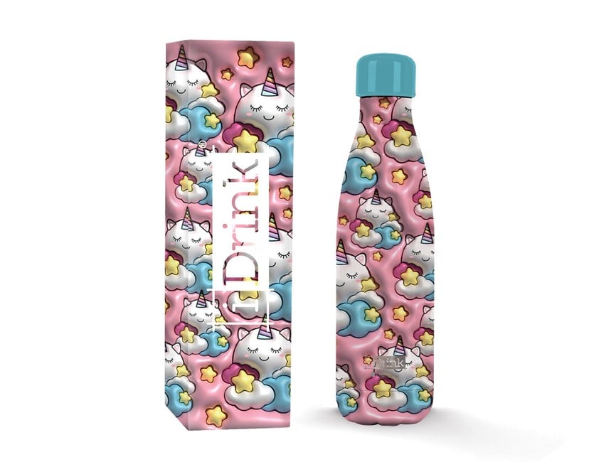 I-Drink - Termoflaske 500 ml - UNICORN 3D