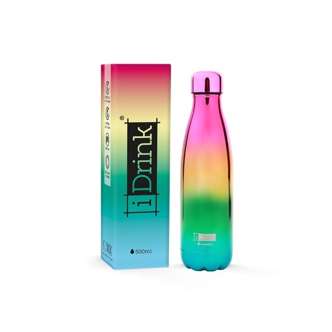 I-Drink - Termoflaske 500 ml - METALLIC RAINBOW