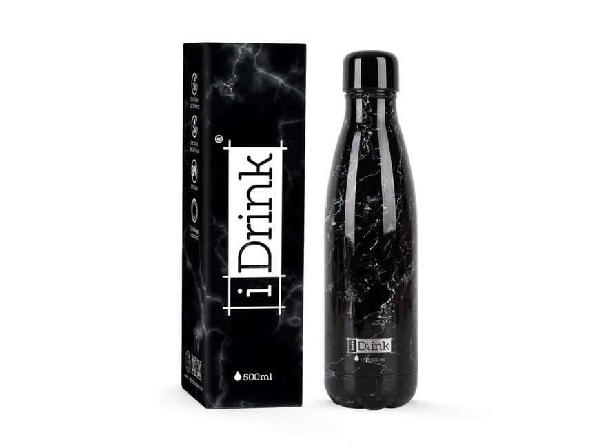 I-Drink - Thermal Bottle 500 ml – MARBLE BLACK (ID0426)