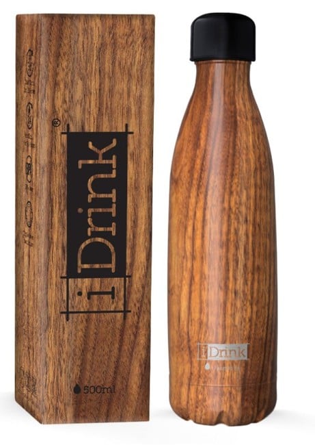 I-Drink - Termoflaske 500 ml - WOOD