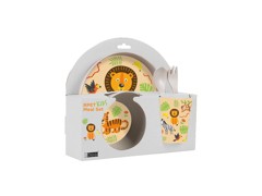 I-Drink - RPET Kids Set with Cup, Bowl, Dish and Cutlery - ANIMALS (ID5301D)