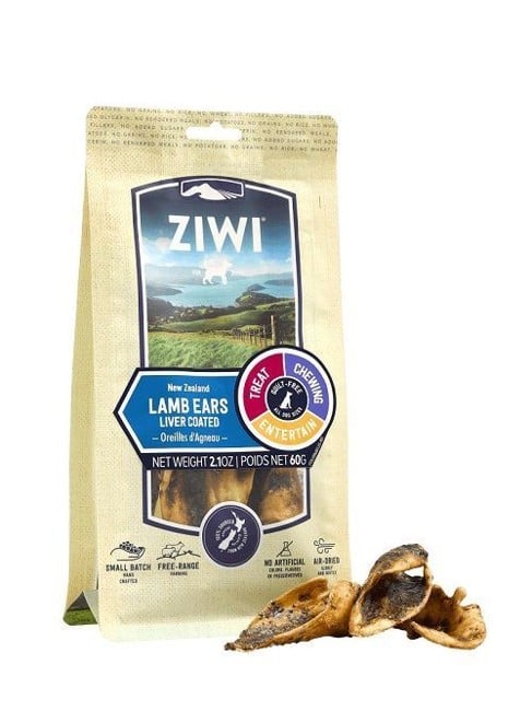 Ziwipeak - Treats dog. Lamb ears pouch 60 gr.