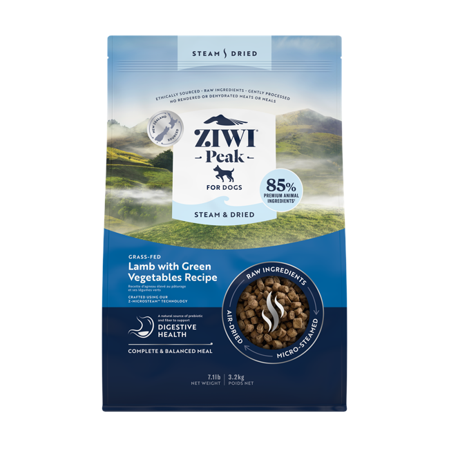 Ziwipeak - Steam & dried lamb pouch, dog 3,2 kg.