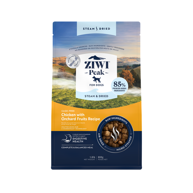 Ziwipeak - Steam & dried chicken pouch, dog 800 gr.