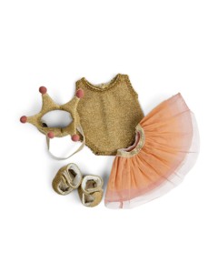 Smallstuff - Doll clothing, princess skirt, bodystocking, shoes and crown - (40010-46)