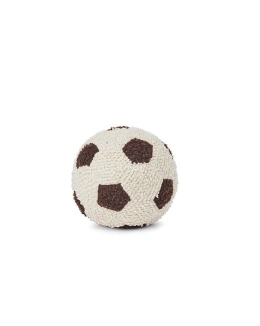 Smallstuff - Knitted football, bouclè, off white/ brown (40051-4)