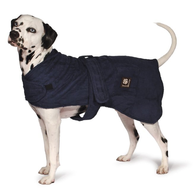 Danish design - Dog bath robe navy 30cm