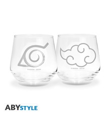 NARUTO SHIPPUDEN - 2 Glass Set - Konoha & Akatsuki EUROPE x2