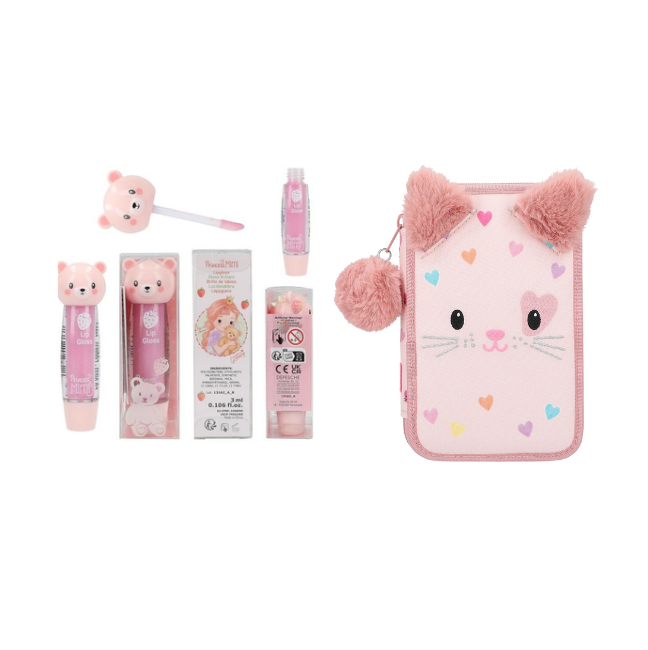 Princess Mimi - Pencil Case + Lip Gloss Bundle