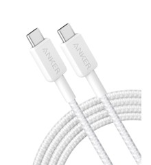 Anker - 322 USB-C til USB-C kabel Nylon, 1,8M, Hvid