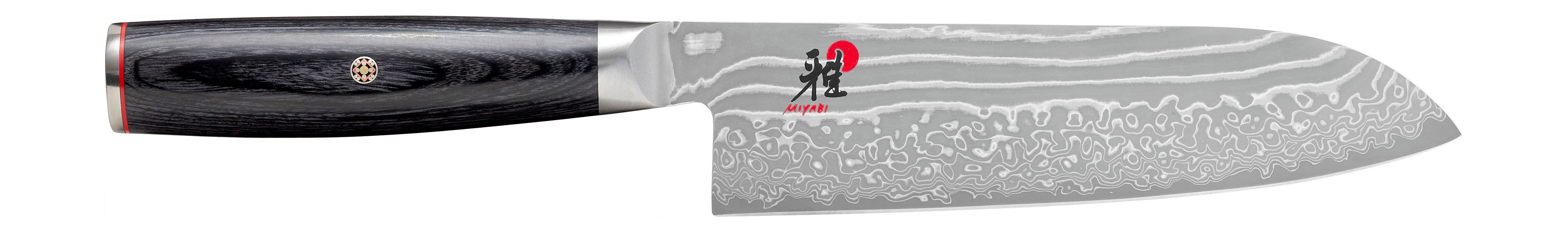 Miyabi - 5000 FCD Terästä Santoku-veitsi - Sort - 18 cm