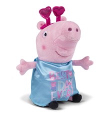 Peppa Pig - Plush 20 cm - Peppa with Heart hair band