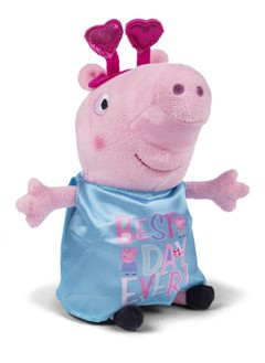 Peppa Pig - Plush 20 cm - Peppa with Heart hair band