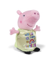 Peppa Pig - Plush 20 cm - Peppa in Green shirt