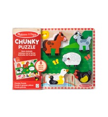 Melissa & Doug - Bondegårds Chunky Puslespil (8 brikker)