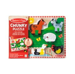 Melissa & Doug - Bondegårds Chunky Puslespil (8 brikker)