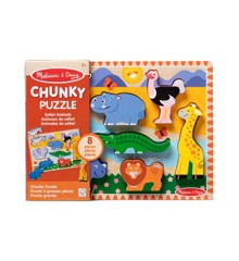 Melissa & Doug - Safari Chunky Puslespil- 8 brikker