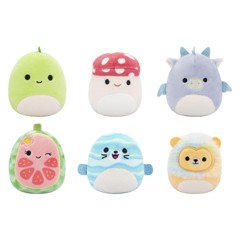 Squishmallows - Micromallows 6-pack Plush - Danny, Dane, Malcom, Lena, Leonard, Noah