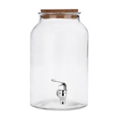 Point Virgule - Drink Dispenser i glas med hane, 5,6 L