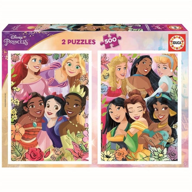 Educa - Puslespil - 2x500 Disney Prinsesser