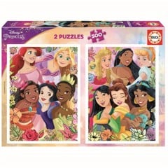 Educa - Puslespil - 2x500 Disney Prinsesser