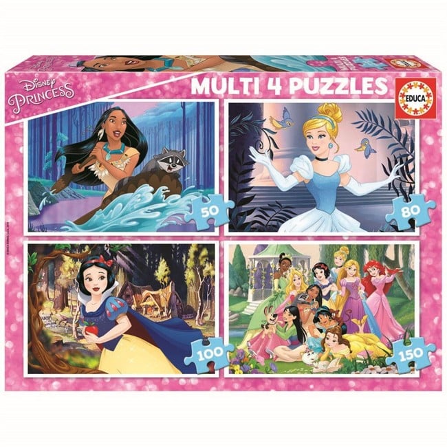 Educa - Puzzle - 50-80-100-150 Disney Princess (80-17637)