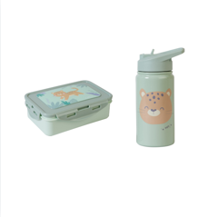 SARO Baby - Thermos Bottle with Straw 350 ml &  Lunch Box - Mint