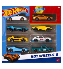 Hot Wheels - Set Of 8 Basic Toy Cars 1:64 (HPV78)