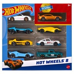 Hot Wheels - Set Of 8 Basic Toy Cars 1:64 (HPV78)