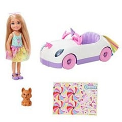 Barbie - Club Chelsea Doll & Unicorn Car (GXT41)